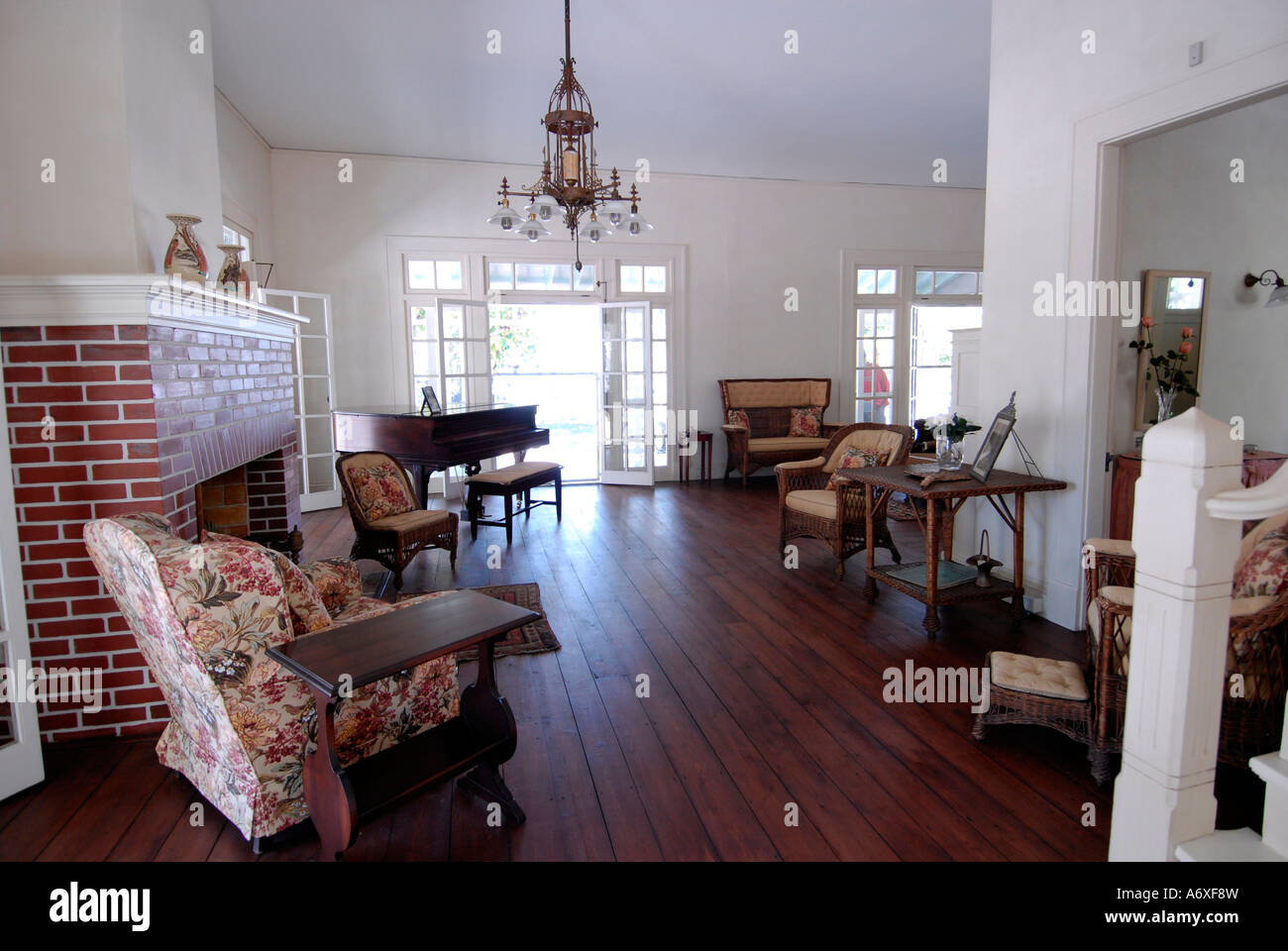 Southwest Ft Fort Meyers Myers Florida FL Edison and Ford Winter Estates Interior of Edison Home Stock Photo