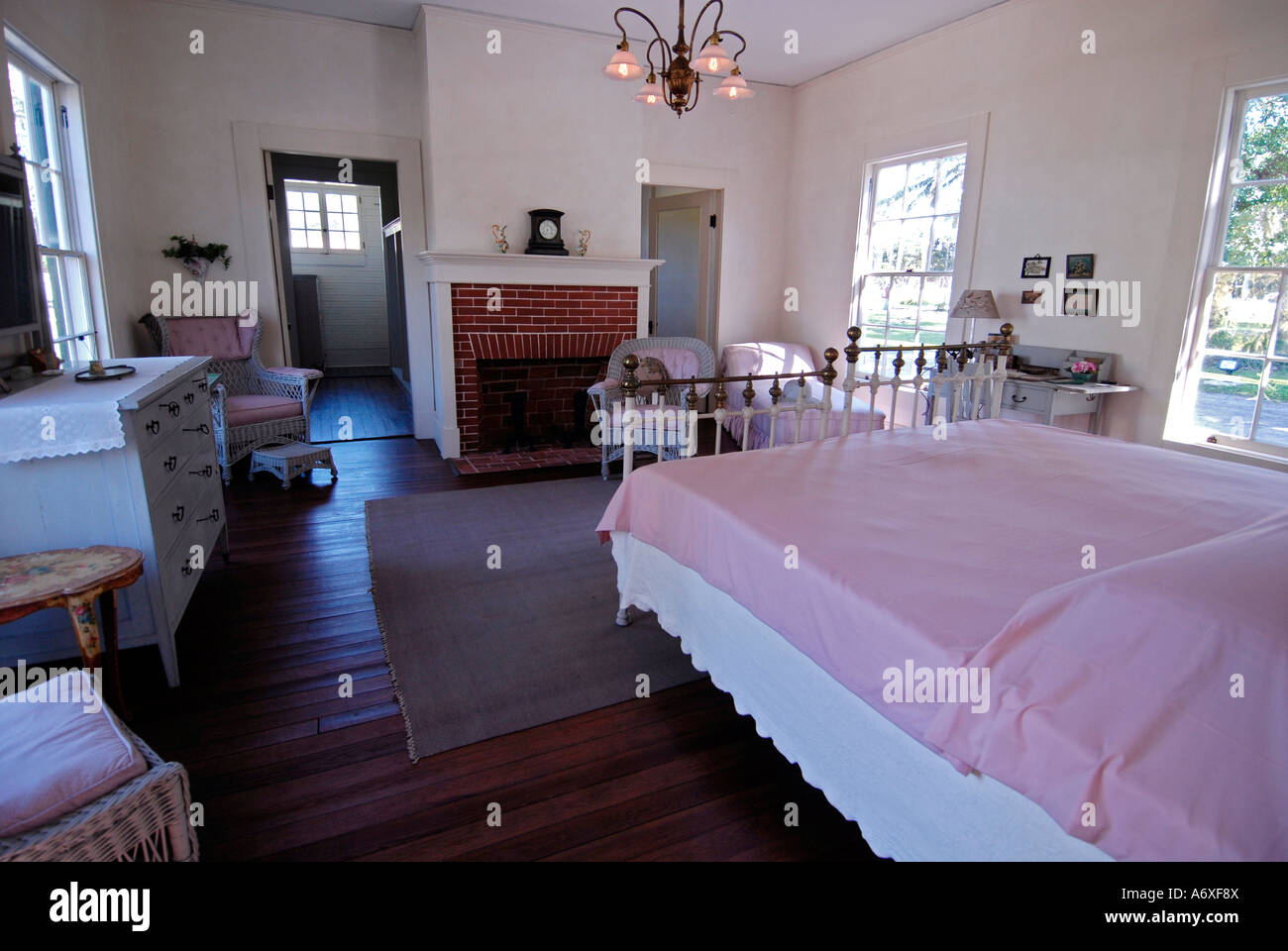 Southwest Ft Fort Meyers Myers Florida FL Edison and Ford Winter Estates Interior of Edison Home Stock Photo
