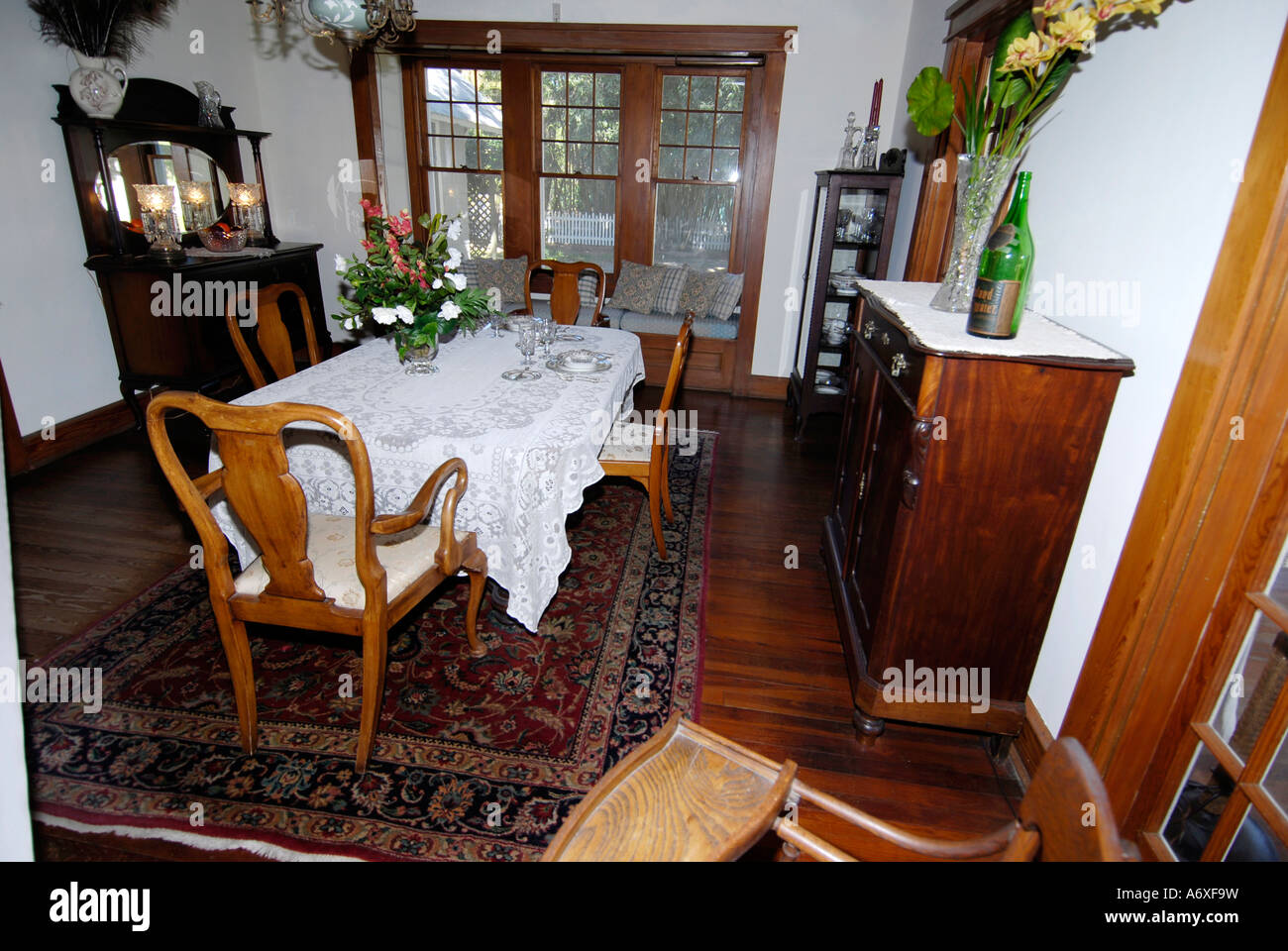 Southwest Ft Fort Meyers Myers Florida FL Edison and Ford Winter Estates Interior of Edison Home Stock Photo