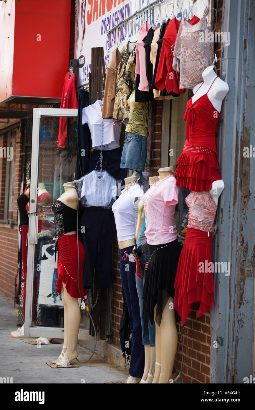 ILLINOIS Chicago Headless female mannequins on store exterior T shirts