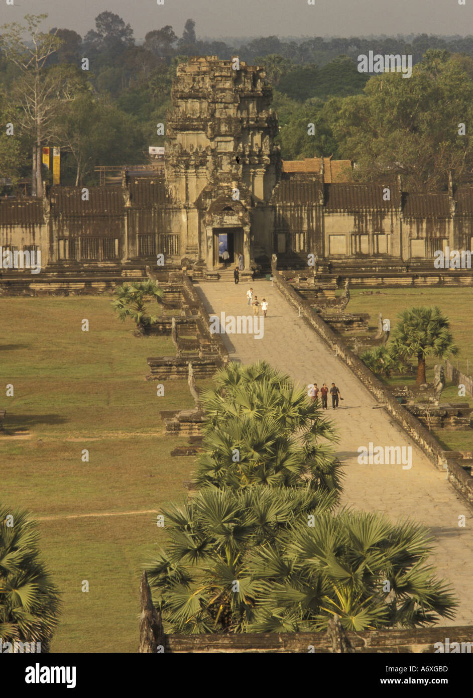 Asia, Cambodia, Siem Reap, Angkor Wat (b. 12th century). View of