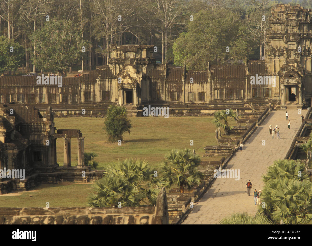 Asia, Cambodia, Siem Reap, Angkor Wat (b. 12th century). View of