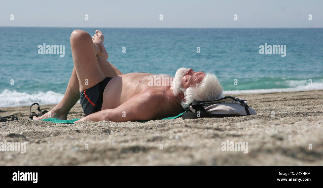 Old man in bikini