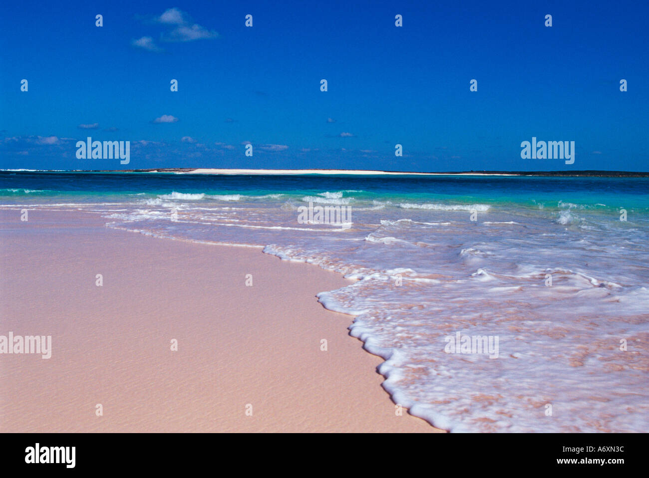 Pink sand beach at Conch Bay, Cat Island, Bahamas Stock Photo Alamy