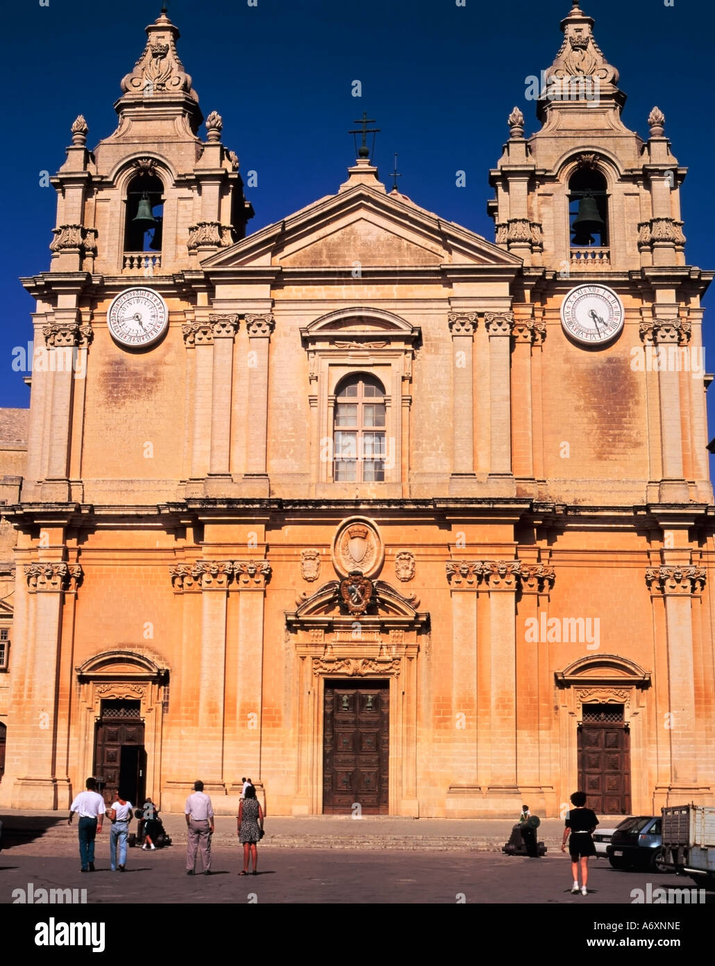 St Paul's Cathedral, St. Paul's Square, Mdina, Malta Stock Photo