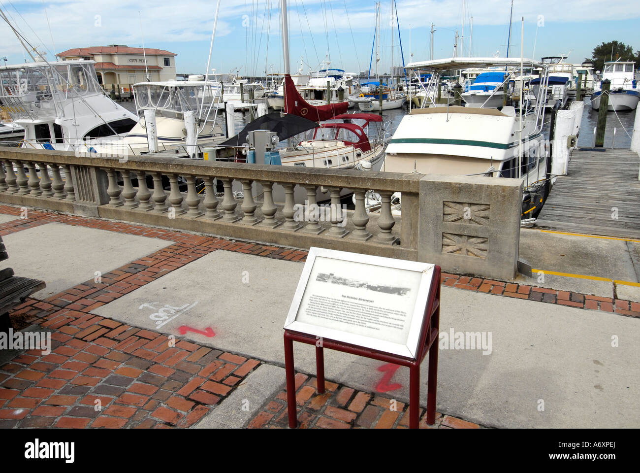 The historic downtown Peace River riverfront district in Ft Fort Myers