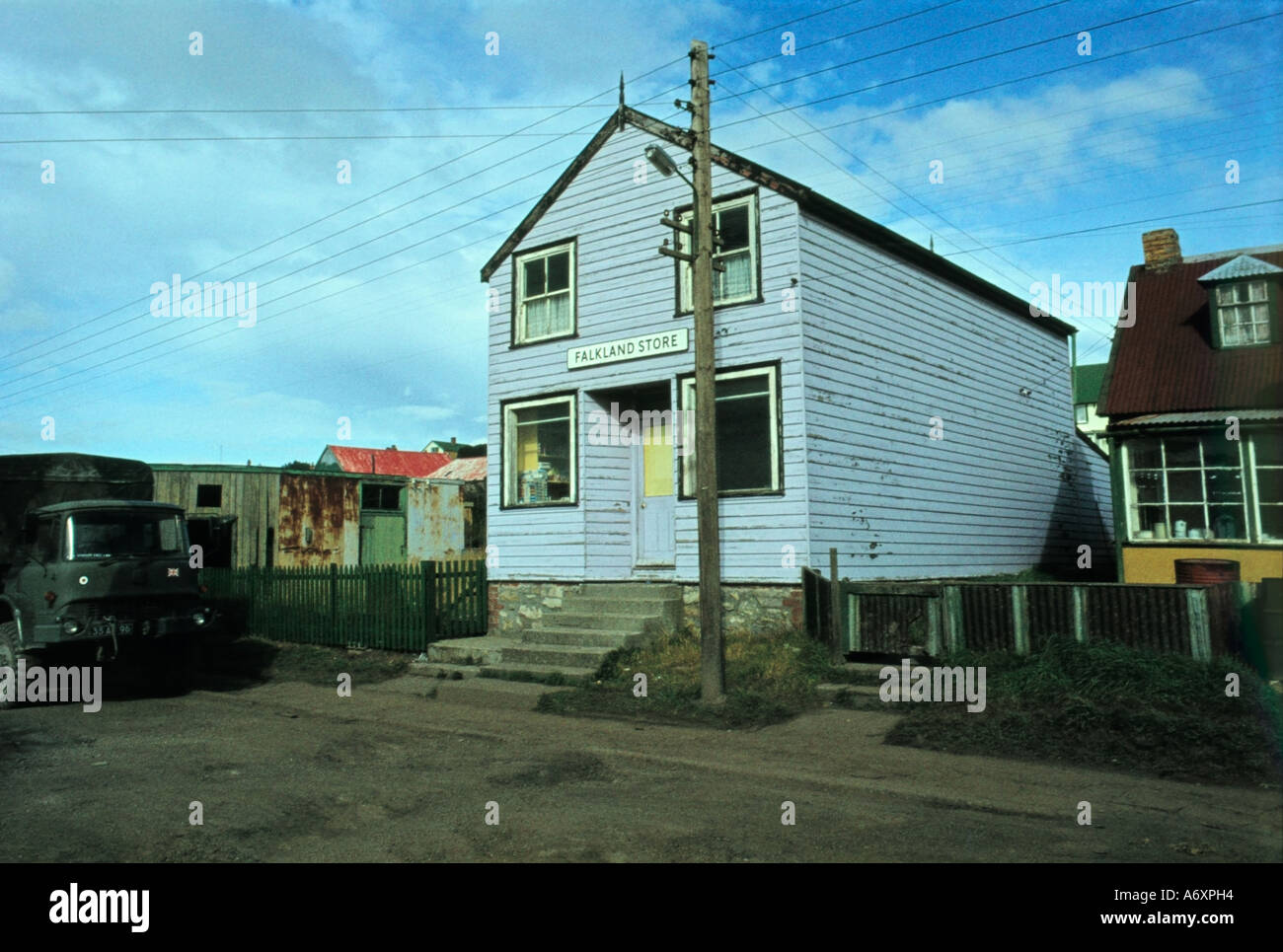 Falkland Store in April 1983, a year after the Falklands war, military