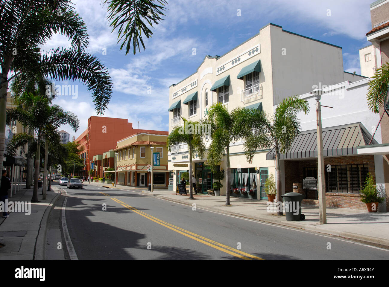 Historical downtown Ft Fort Myers Florida Fl Stock Photo