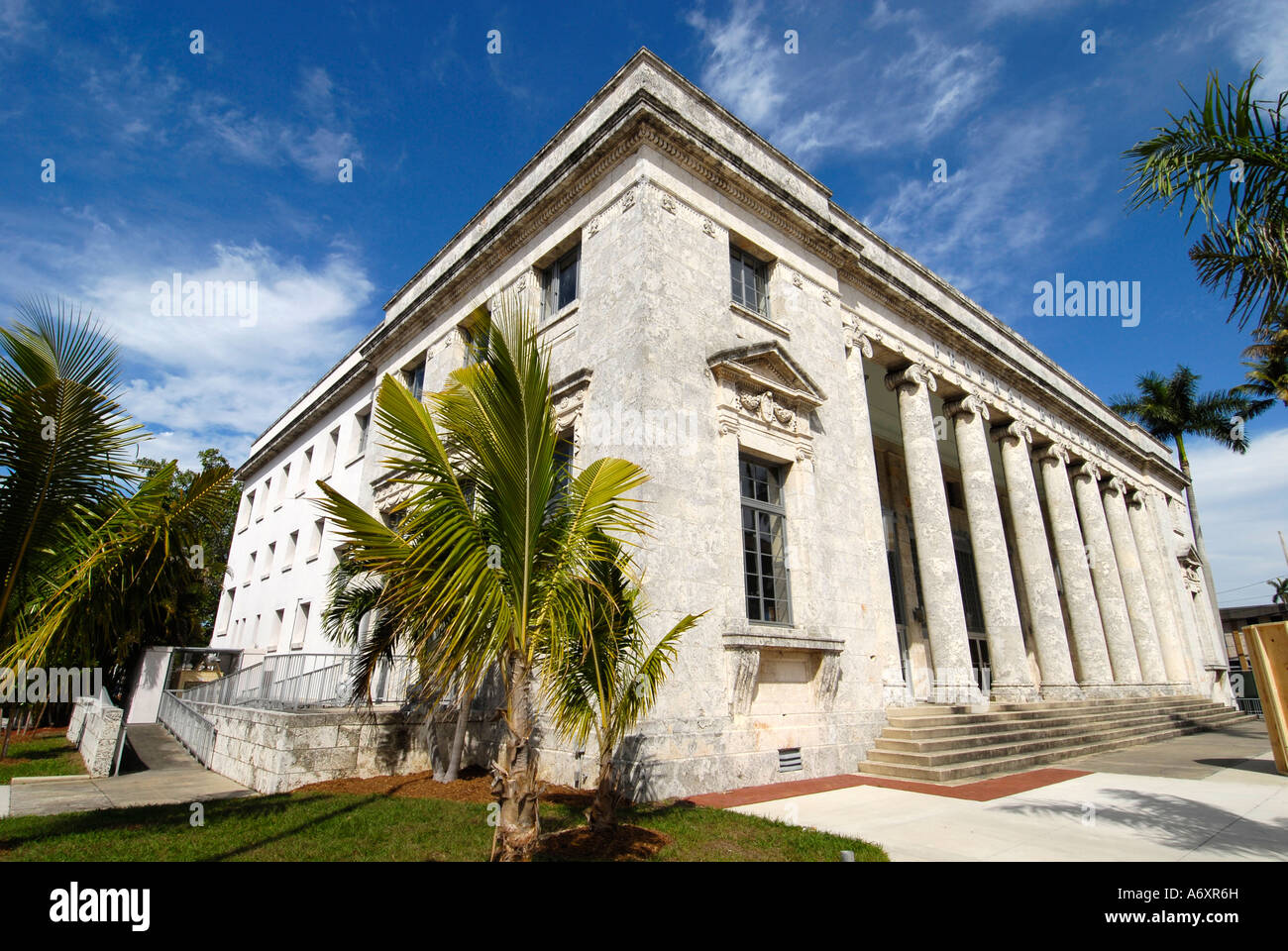 Historical Courthouse in downtown Ft Fort Myers Florida Fl Stock Photo