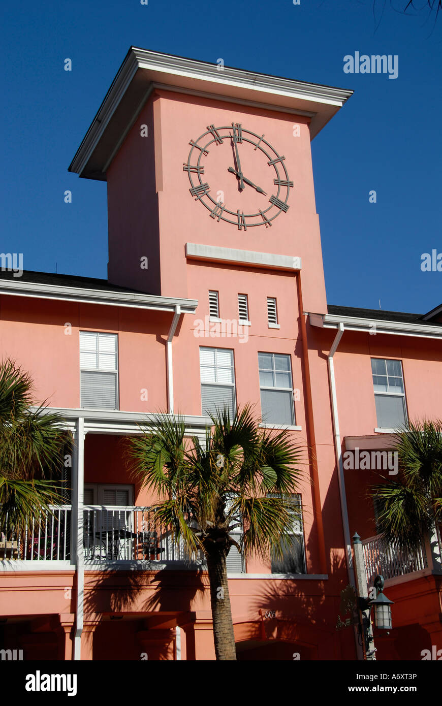 Market Street in Celebration Florida near Kissimmee Orlando Disney Theme Park Area US Stock Photo