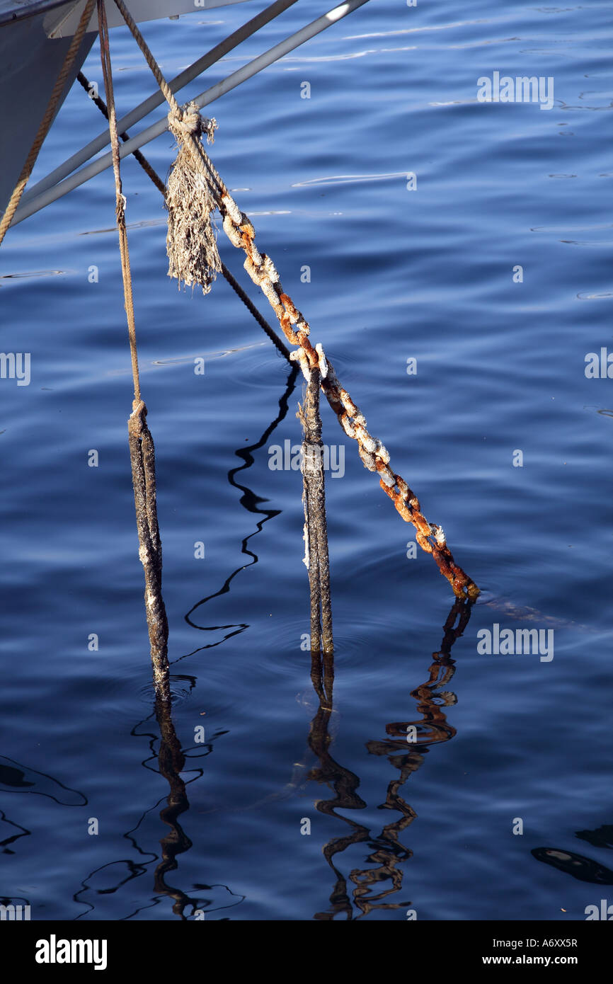 Steel chain of the ship anchor Stock Photo Alamy