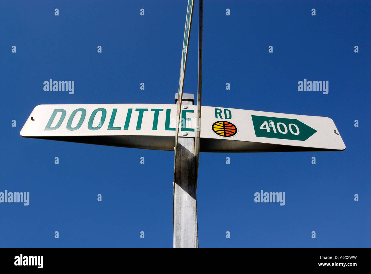 Doolittle Road sign on grounds of Florida Air Museum in Lakeland