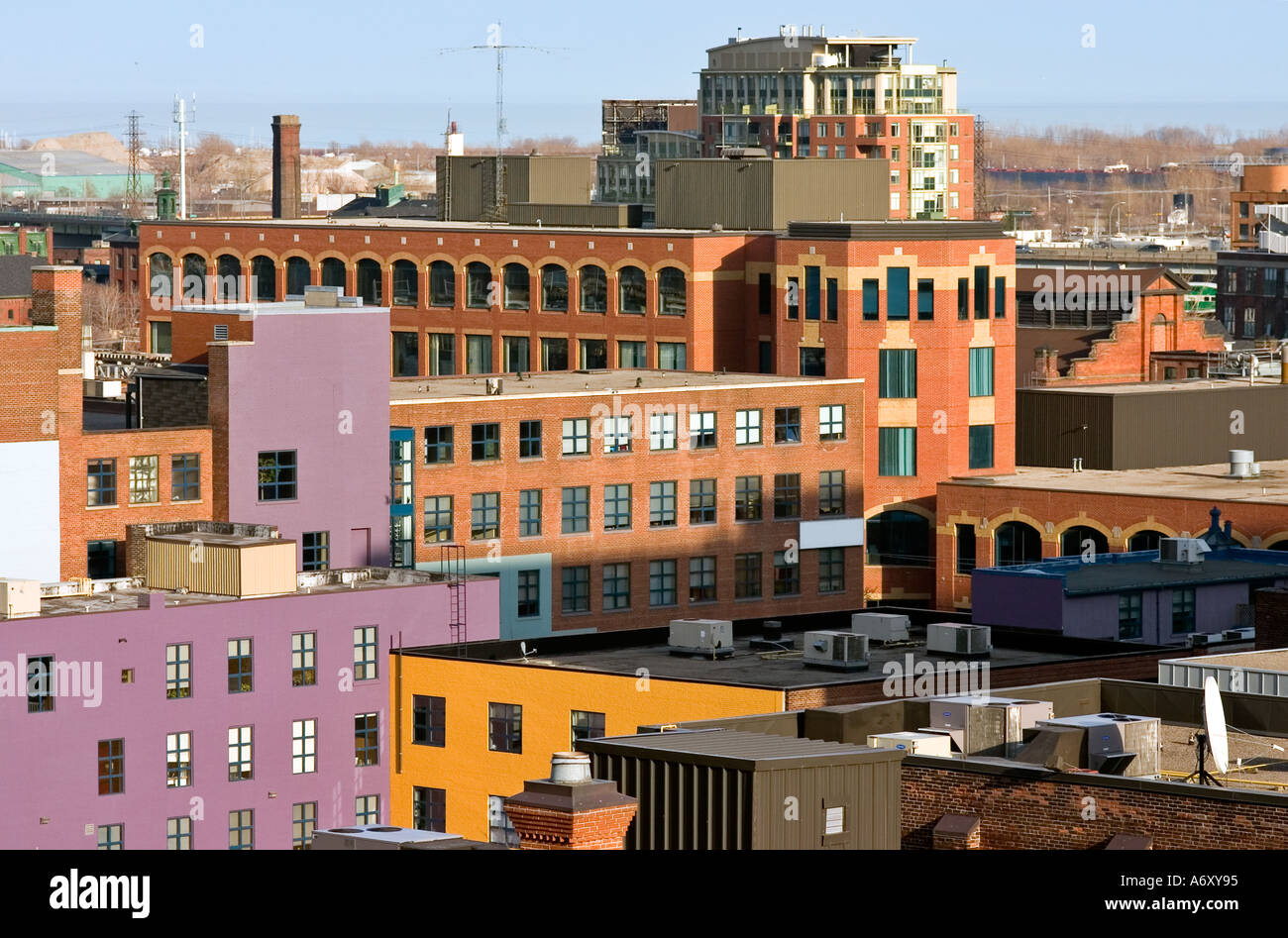 Downtown Toronto historical district rooftops Stock Photo Alamy