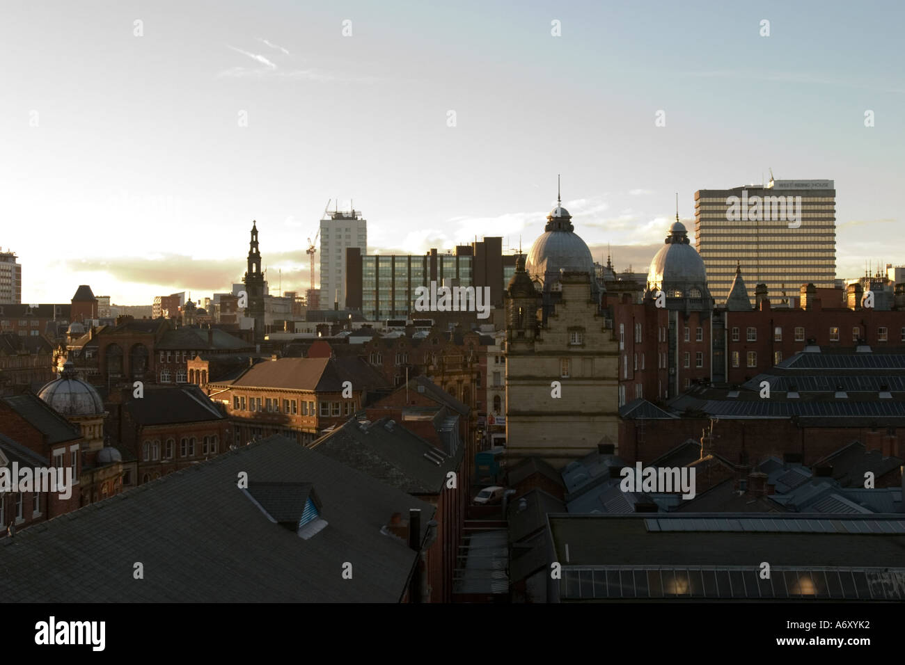 Leeds skyline looking north west from "New York Street Stock Photo Alamy