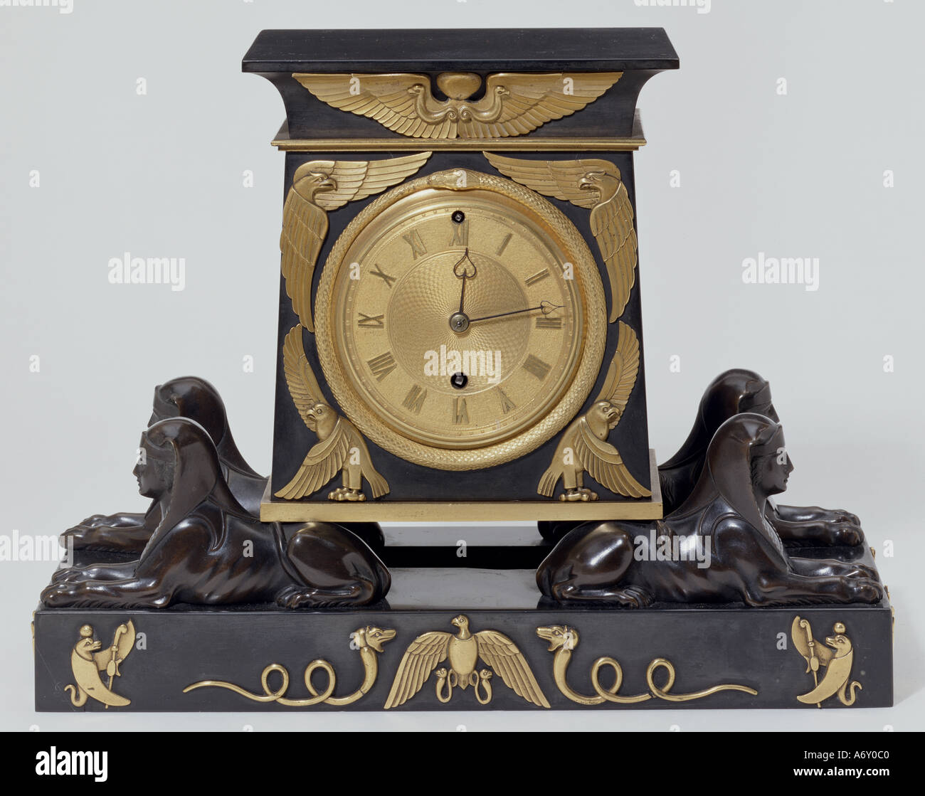 Mantle Clock by Benjamin Lewis Vulliamy. England, early 19th century. Stock Photo