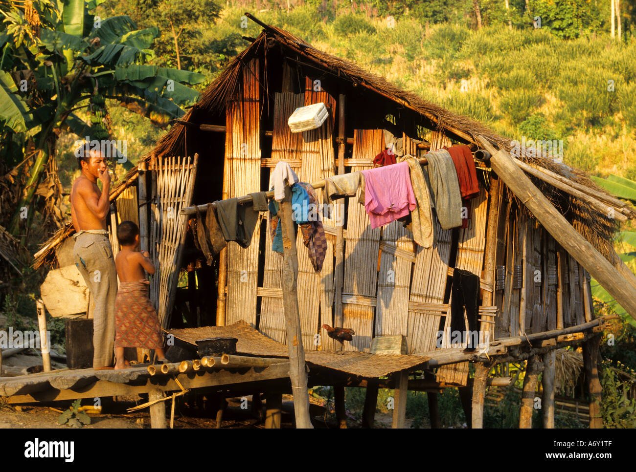 House Thailand Thai Cottage Poor Poverty Cabin Stock Photo