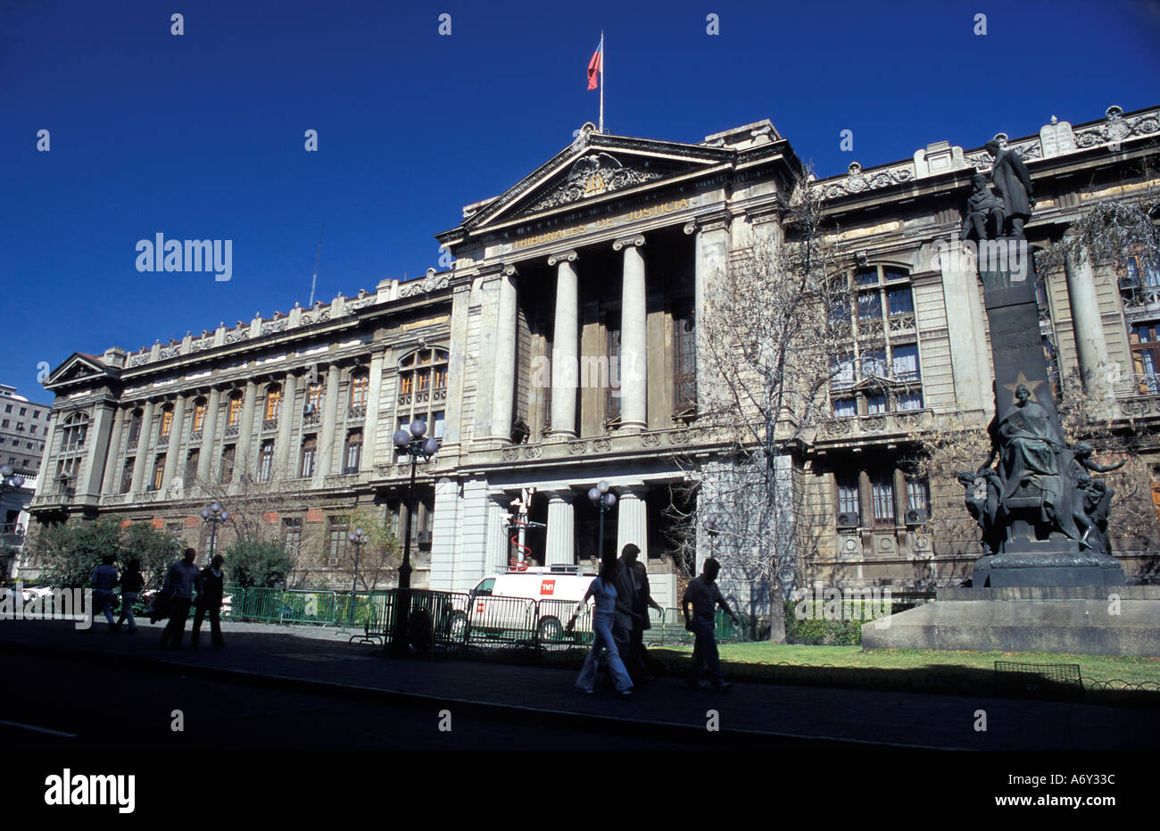 Government buildings Tribunales de Justicia Courts of Justice Santiago Chile Stock Photo