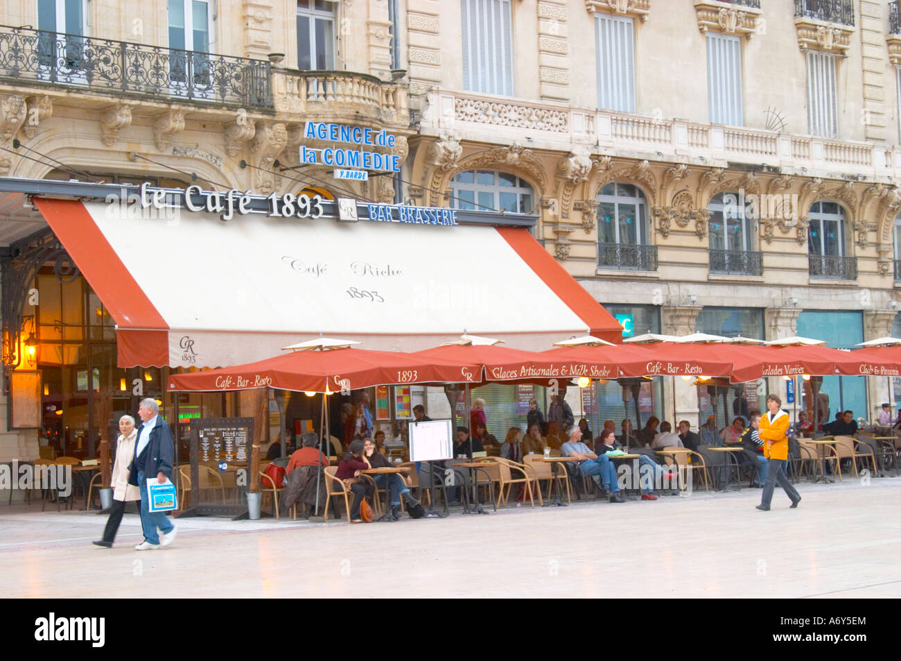 The cafe Le Cafe 1893. Montpellier. Languedoc. France. Europe Stock Photo -  Alamy