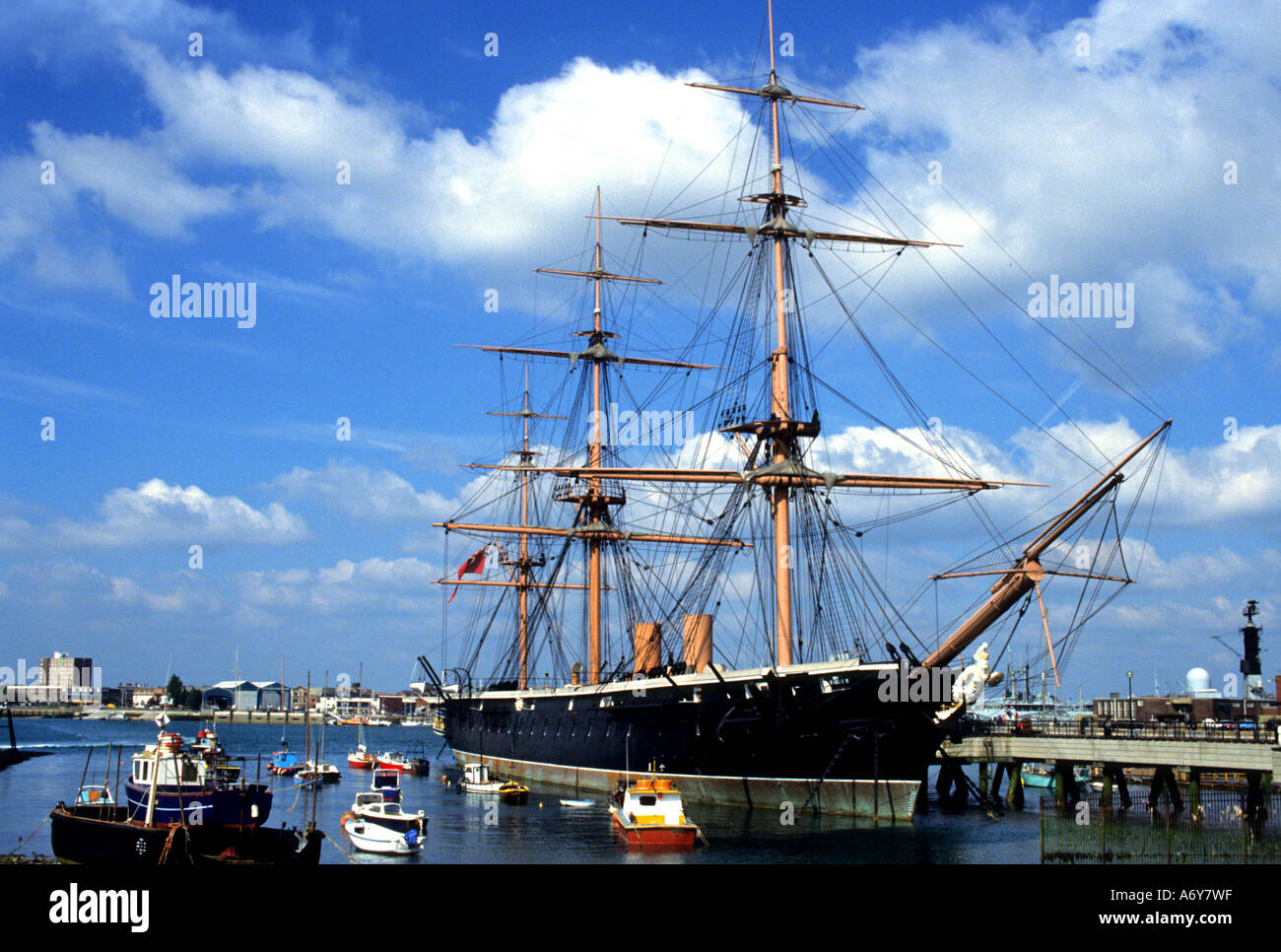 HMS Warrior Historic Dockyard Portsmouth Hampshire England Stock Photo