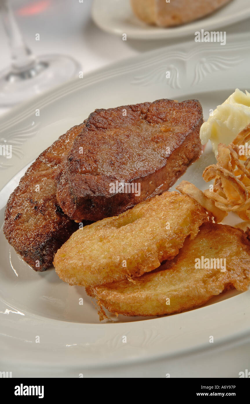 Berlin style veal liver Stock Photo Alamy