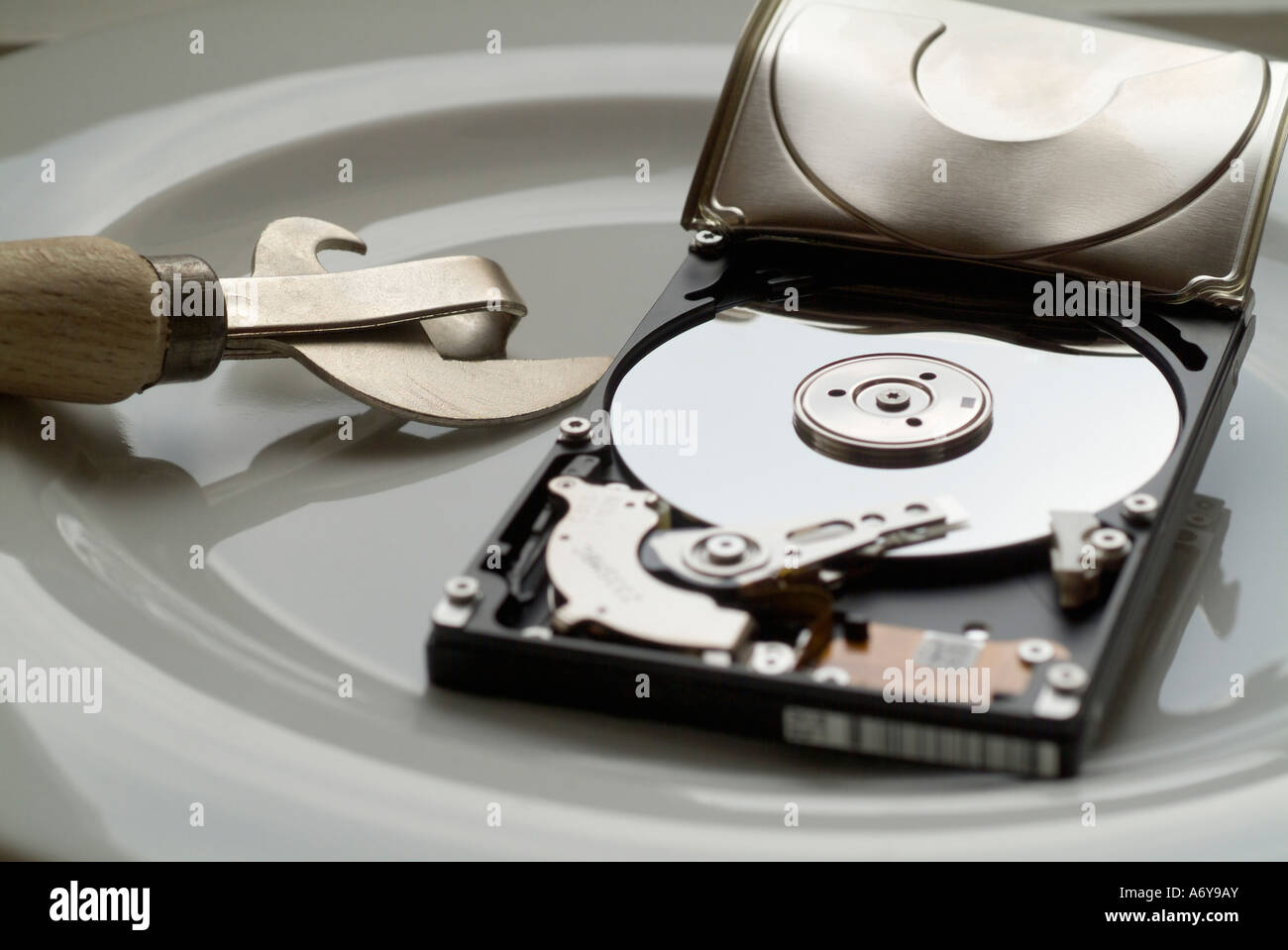 Broken hard drive Stock Photo Alamy