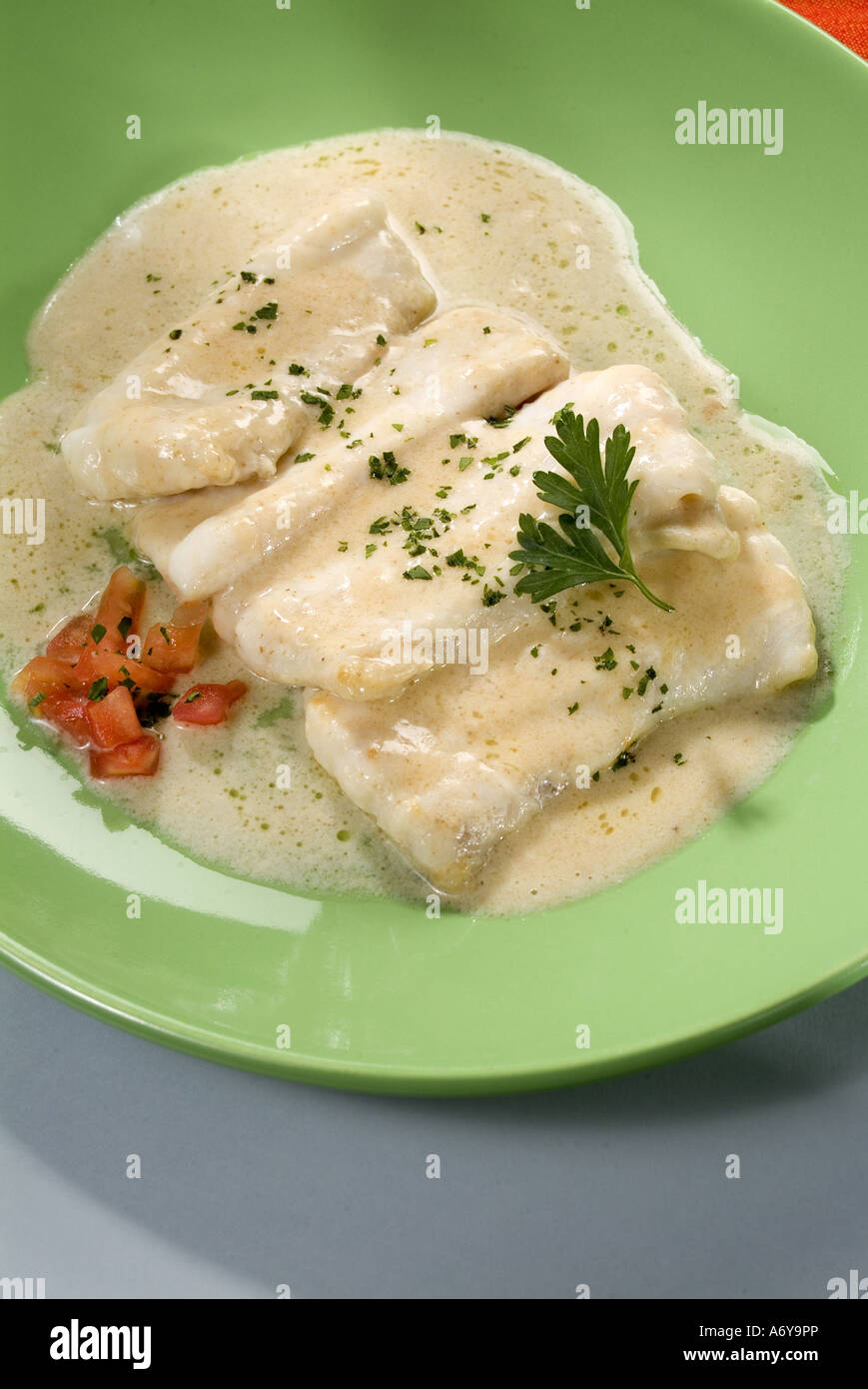 Sole cooked in cava Spanish sparkling wine Stock Photo Alamy