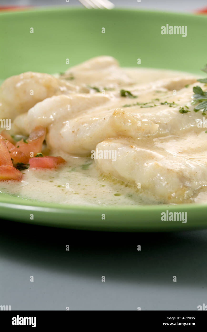 Sole cooked in cava Spanish sparkling wine Stock Photo Alamy