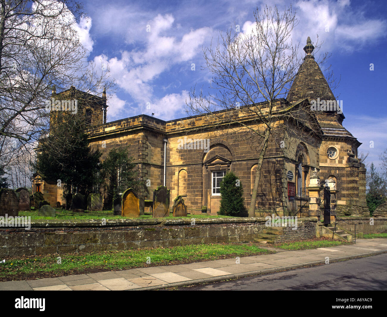 St Cuthberts Church and Turner Mausoleum at Kirkleatham south of Redcar Tees Valley england