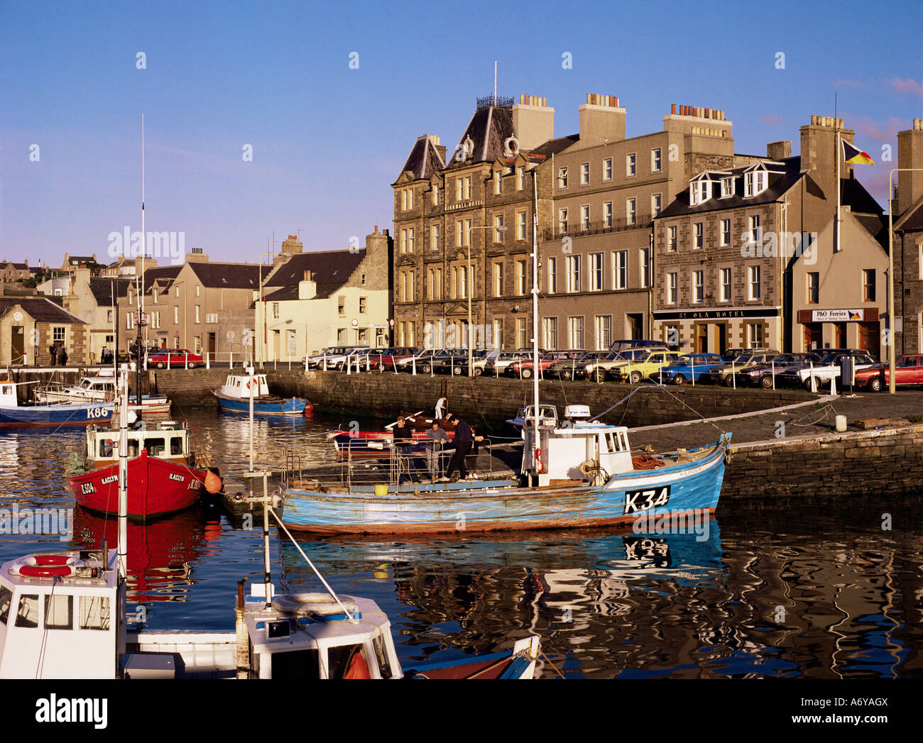 Kirkwall harbour Mainland Orkneys Scotland United Kingdom Europe Stock Photo