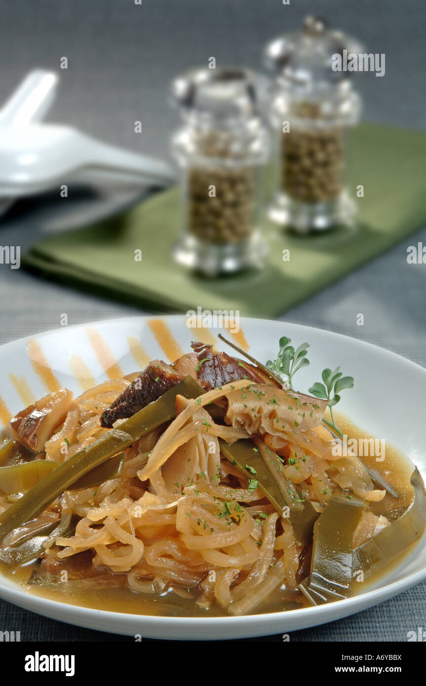 Purifying soup with daikon and shiitake Stock Photo Alamy