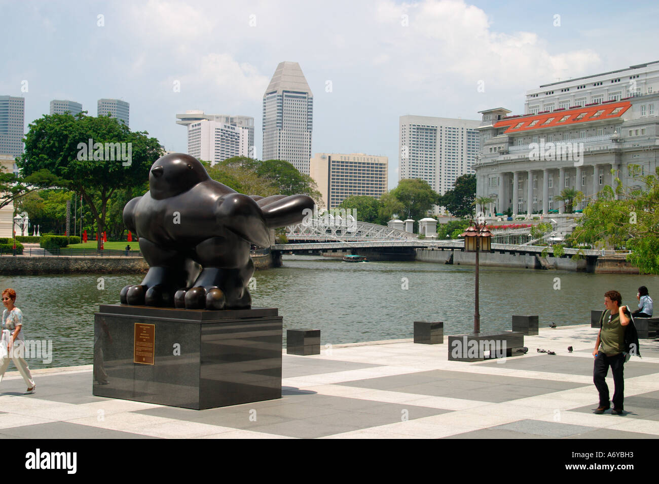 Bird by Fernando Botero in Boat Quay Singapore South East Asia Stock Photo