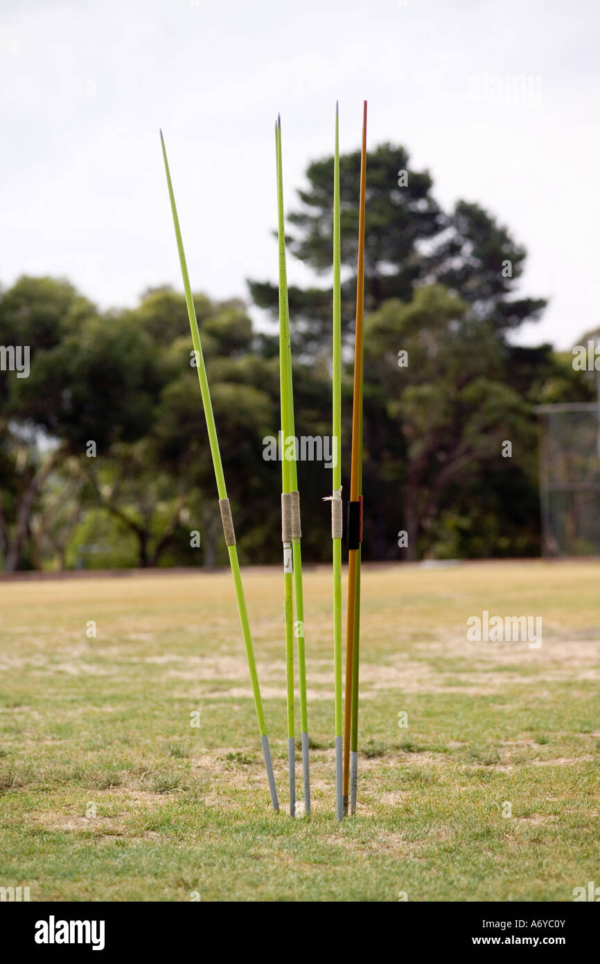 Javelin poles prepared for competition Stock Photo Alamy