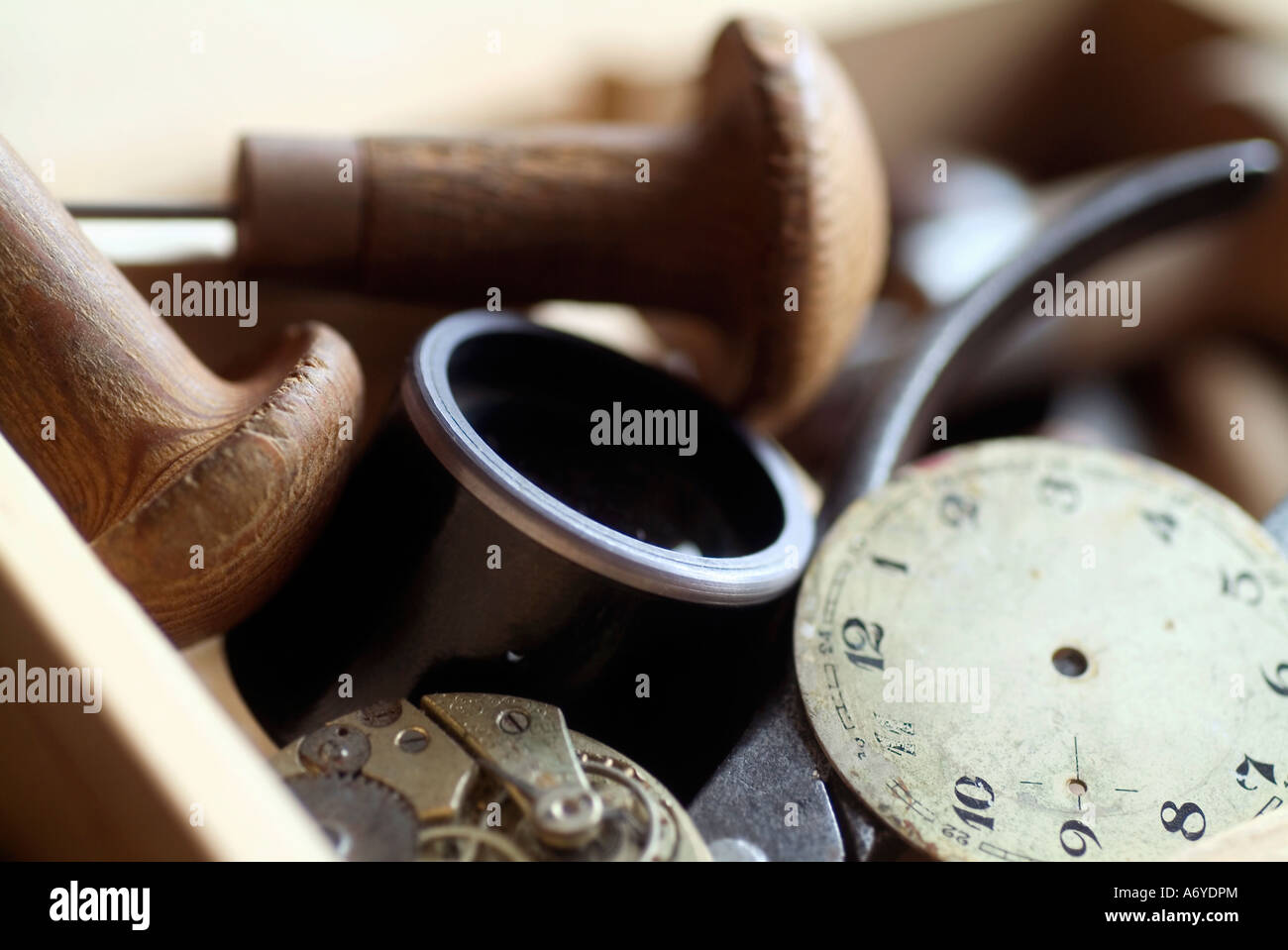 Watch parts and tools Stock Photo Alamy