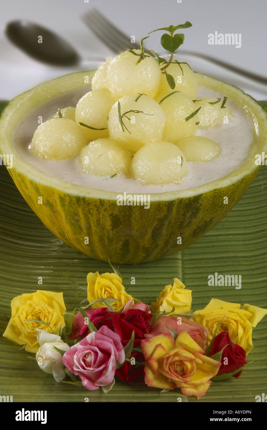 Melon with port wine Stock Photo Alamy