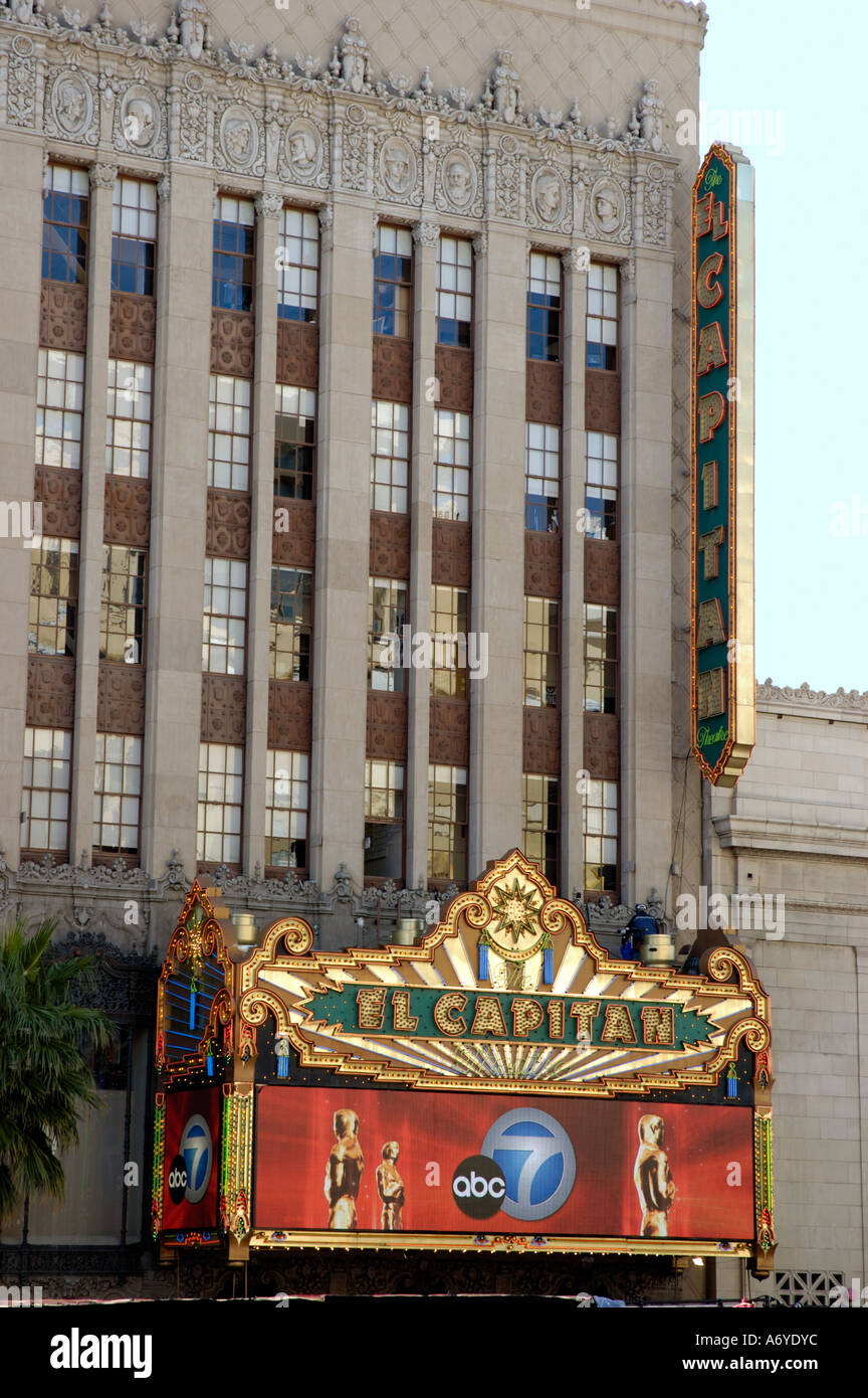 El Capitan Theatre Hollywood Boulevard Los Angeles California Stock ...