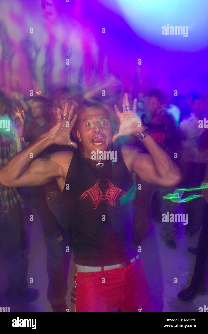An Indian clubber at a house music night in Bombay, India Stock Photo