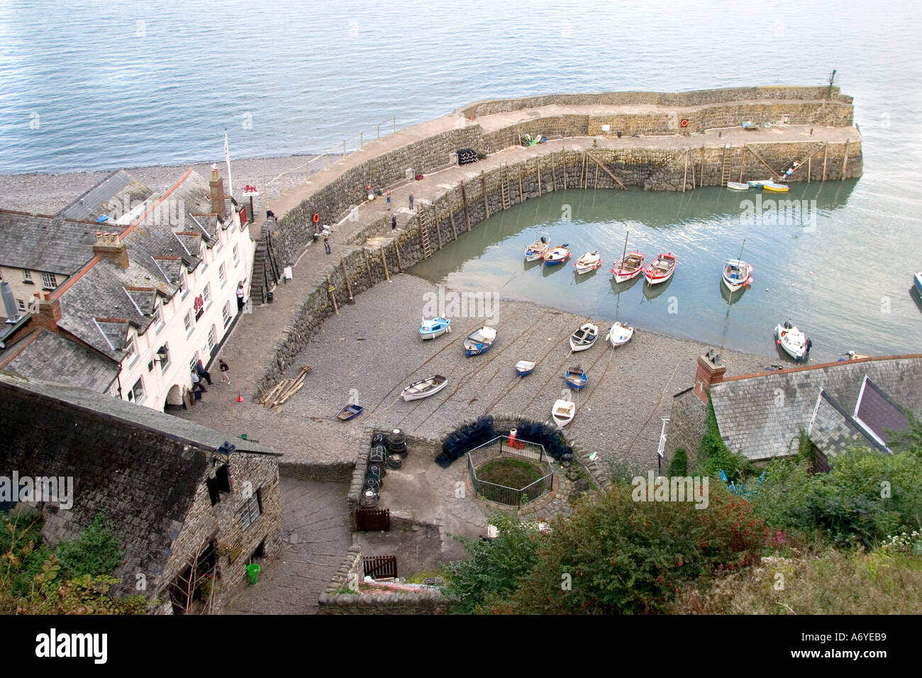 Clovelly village and harbour North Devon England Stock Photo Alamy