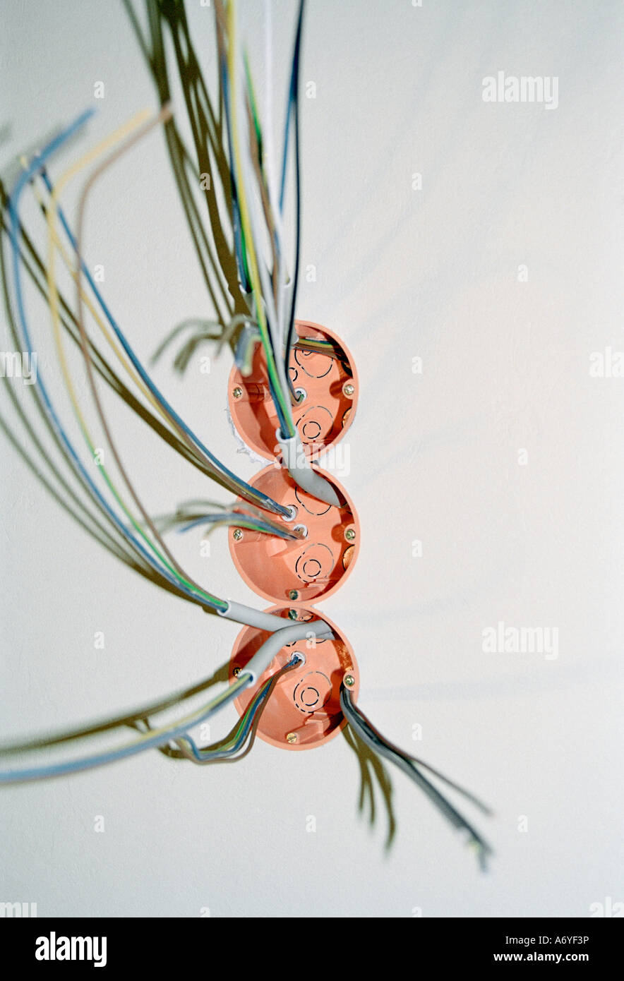 Wiring Hanging From Light Fixtures Stock Photo 11674137 Alamy Wiring Hanging From Light Fixtures