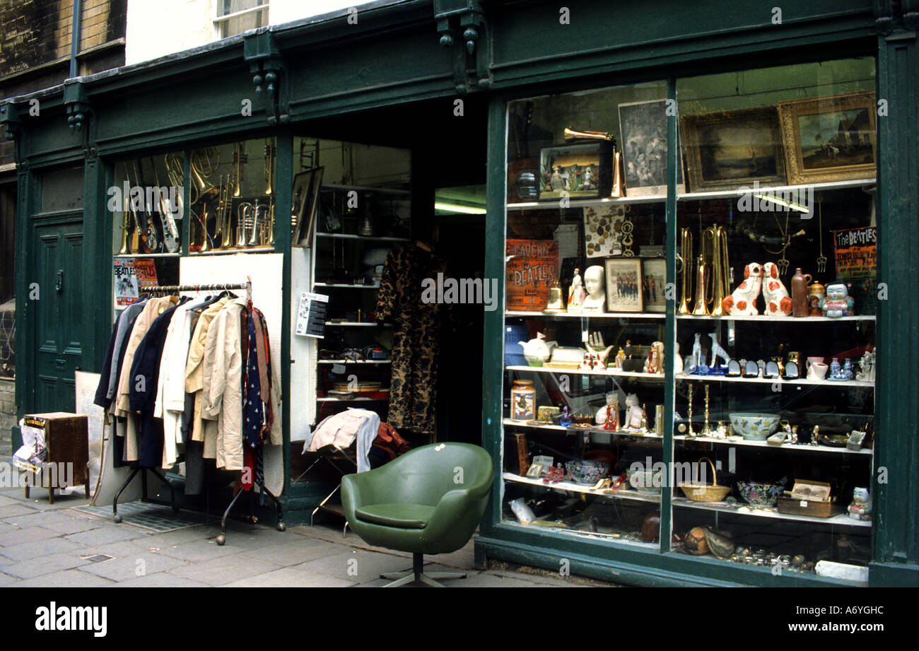 Bath England flea market antique shop old fashioned Stock Photo