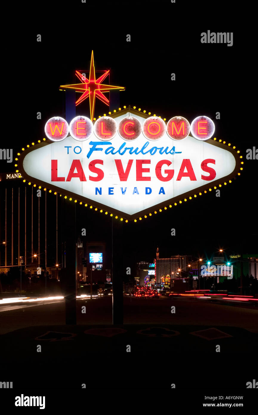Welcome to Fabulous Las Vegas sign Stock Photo