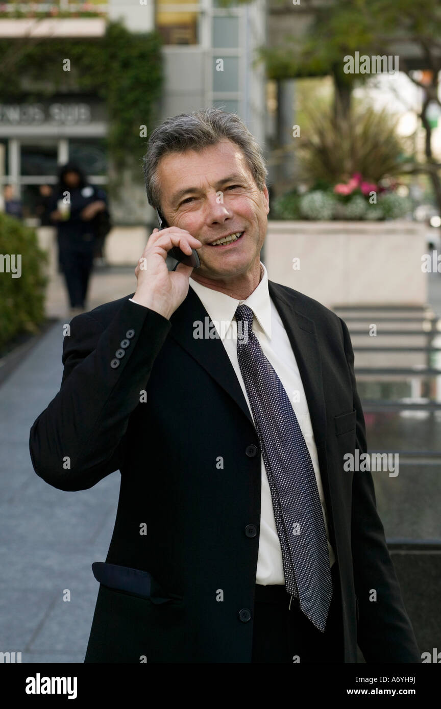 Businessman using a mobile phone Stock Photo