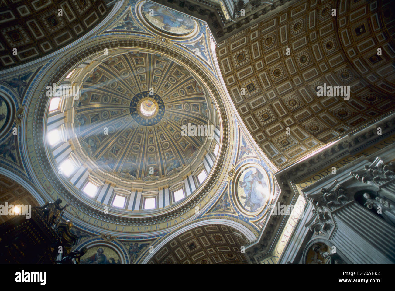 Italy Rome Vatican St Peter s Basilica interior Stock Photo