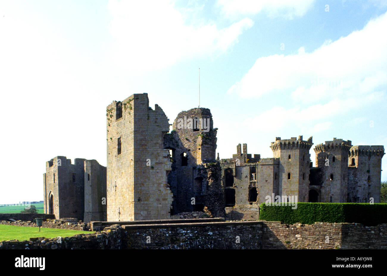 Wales Castle Raglan Oliver Cromwell War Royalist Stock Photo