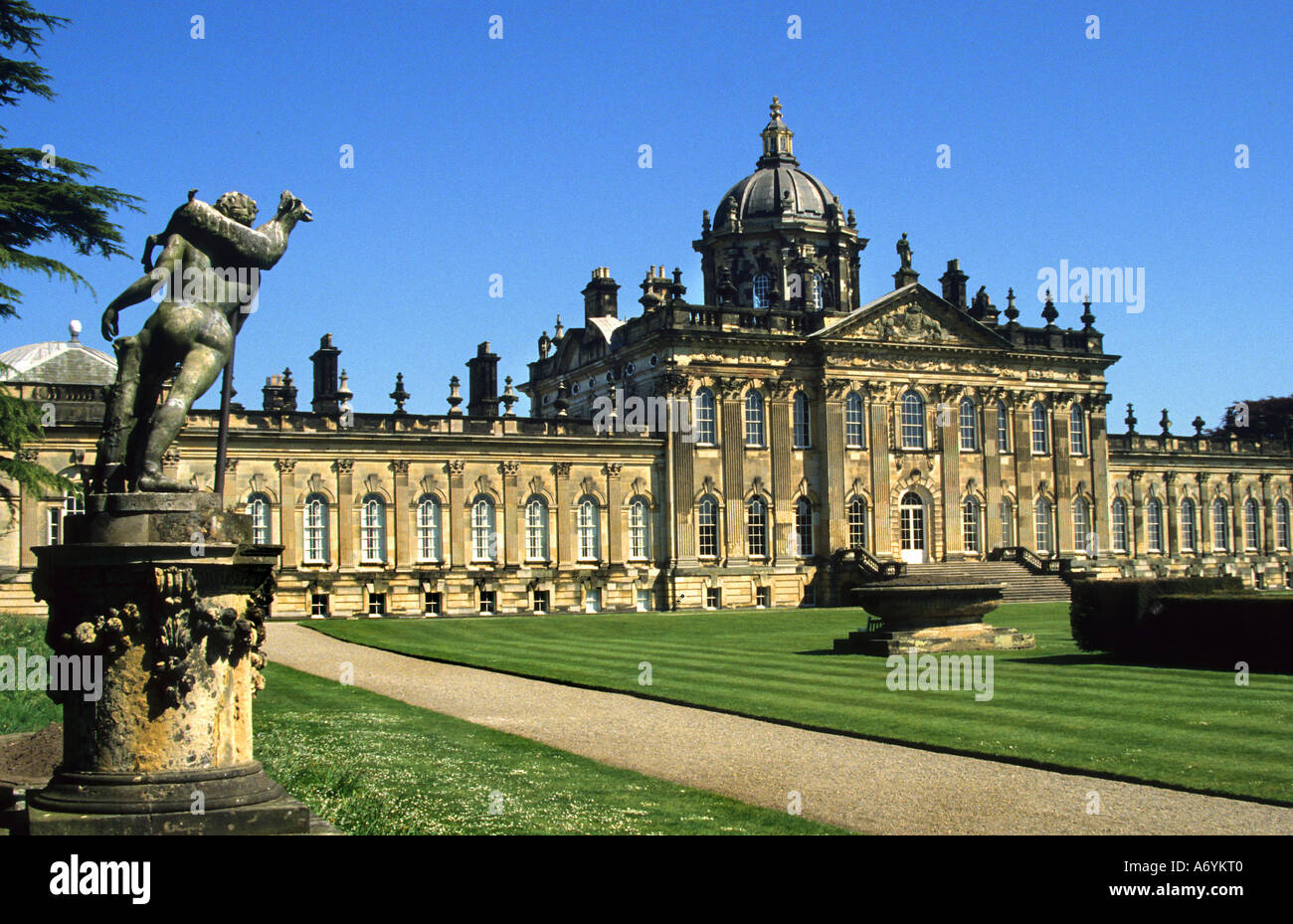 Castle Howard Yorkshire England private residences Stock Photo
