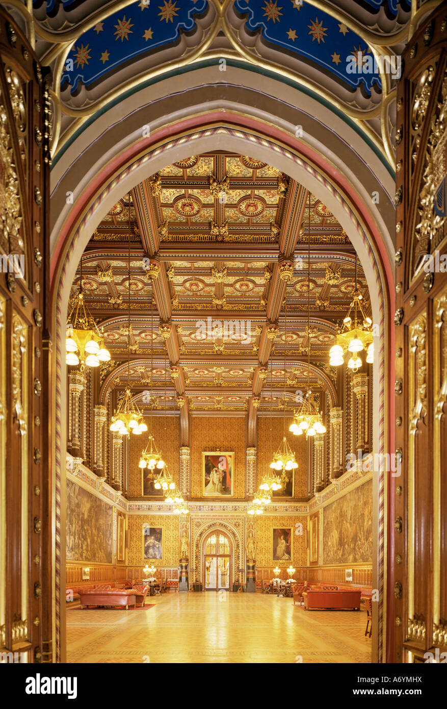 Royal Gallery Houses of Parliament Westminster London England United Kingdom Europe Stock Photo