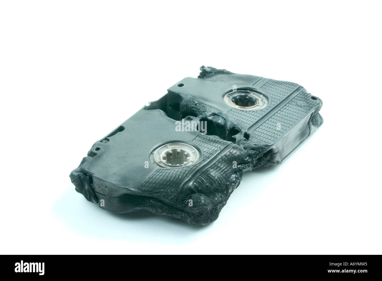 Burning Video cassette Stock Photo - Alamy