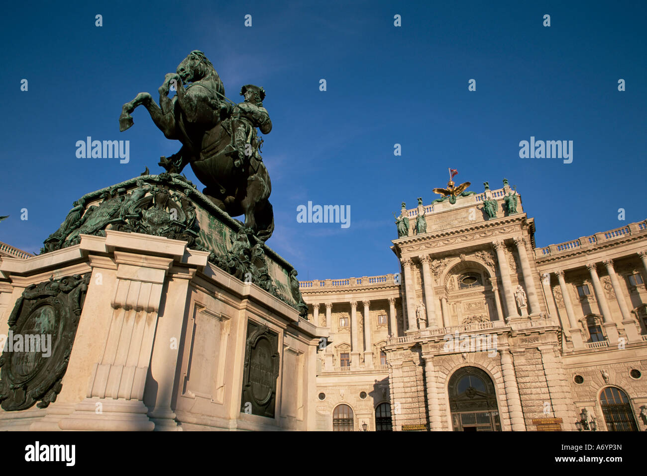 Memorial to Prince Eugene Hofburg Vienna Austria Europe Stock Photo