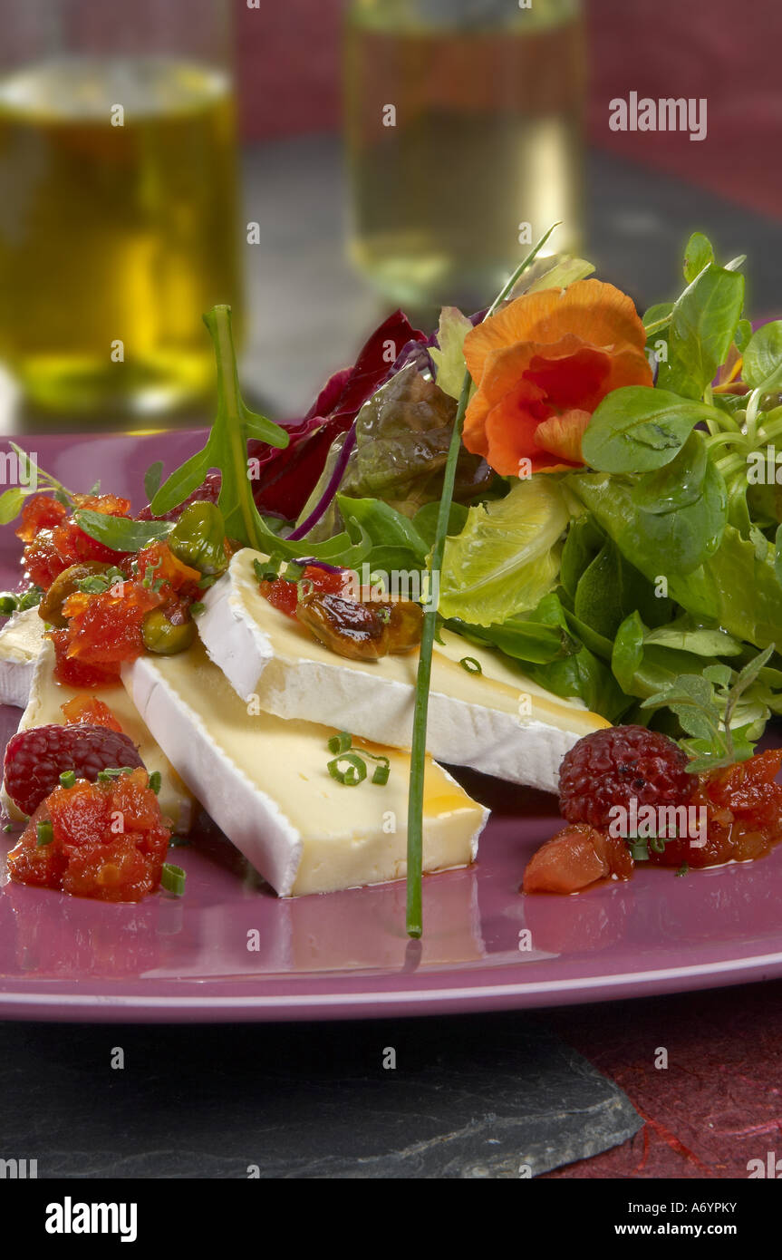 Brie cheese salad Stock Photo Alamy