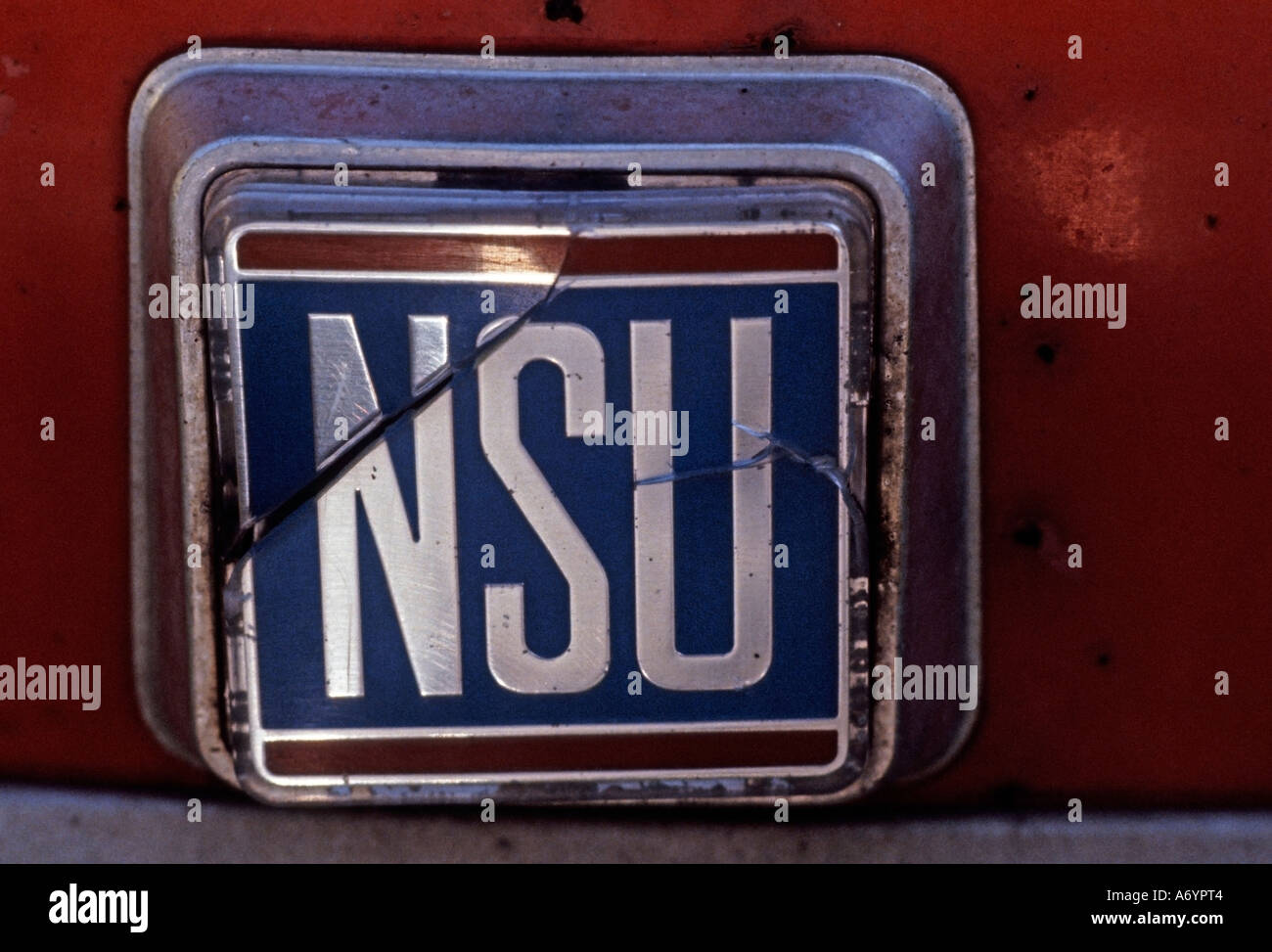 old label of car NSU Stock Photo