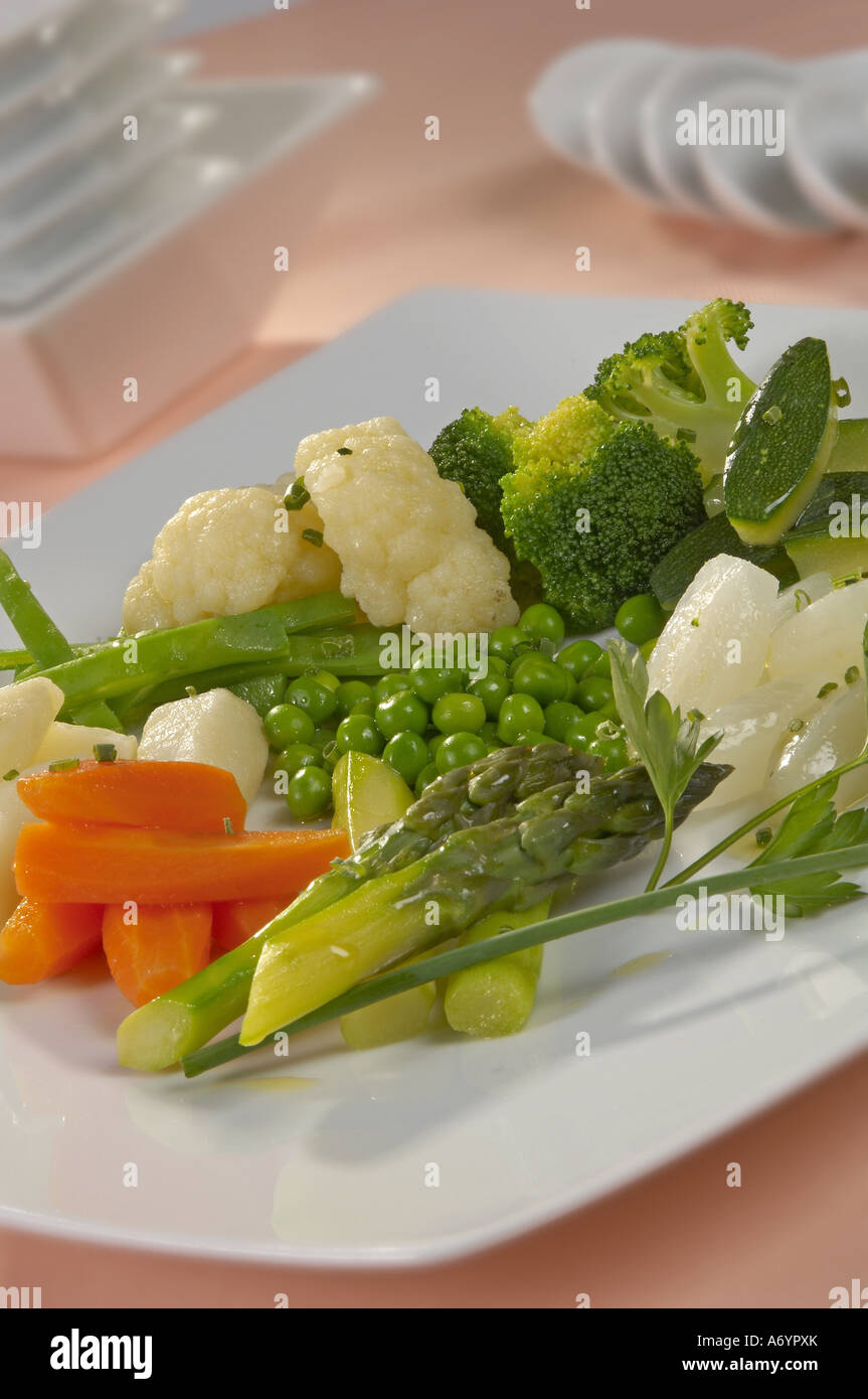 Steamed vegetable panaché mixed vegetables Stock Photo Alamy
